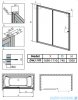 Radaway Vesta Dwj drzwi przesuwne 170 cm szkło fabric 209117-01-06